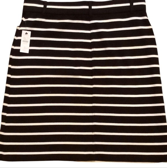Talbot's -Black Skirt W/White Stripes, Belt Loops, Front Pockets,Pull On,Size SP - Picture 7 of 8